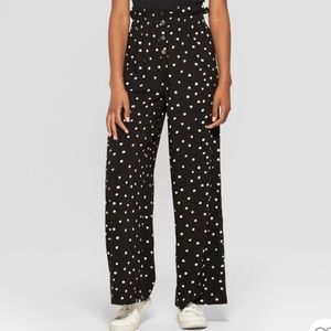 Target spotted wide leg pant